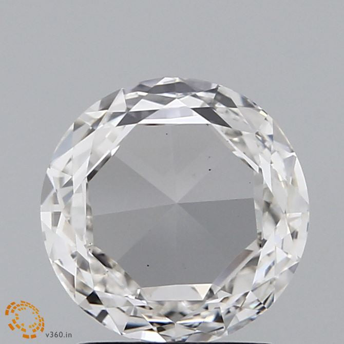 1.28 Carat Round Rose Lab Grown Diamond, Excellent Polish, G Color, VS1 Clarity