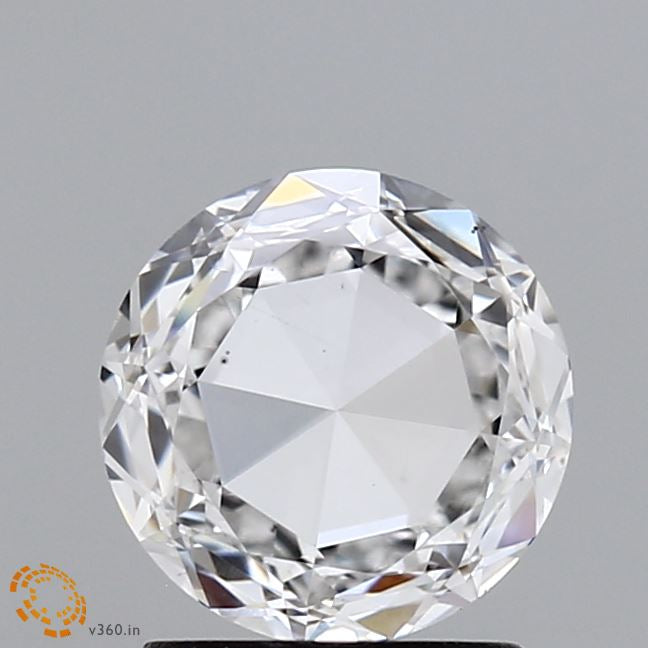1.32 Carat Round Rose Lab Grown Diamond, Excellent Polish, F Color, VS2 Clarity