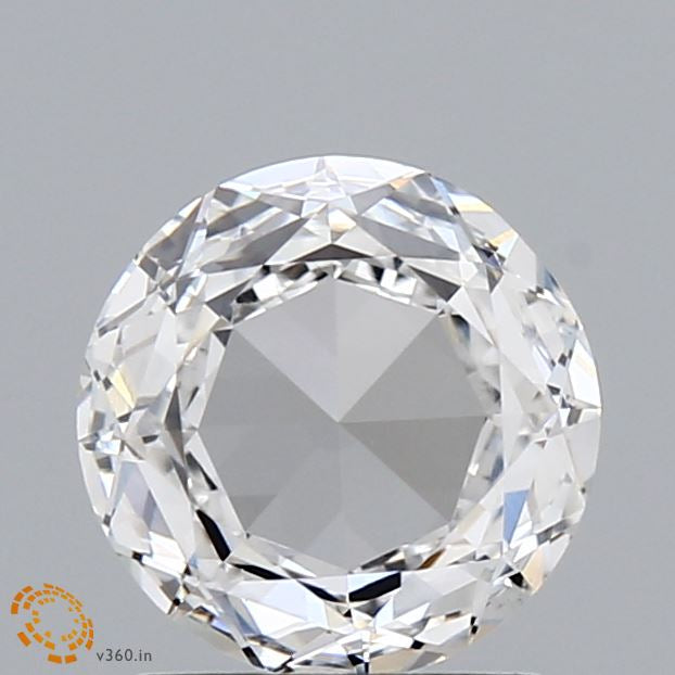 1.33 Carat Round Rose Lab Grown Diamond, Excellent Polish, F Color, VS1 Clarity
