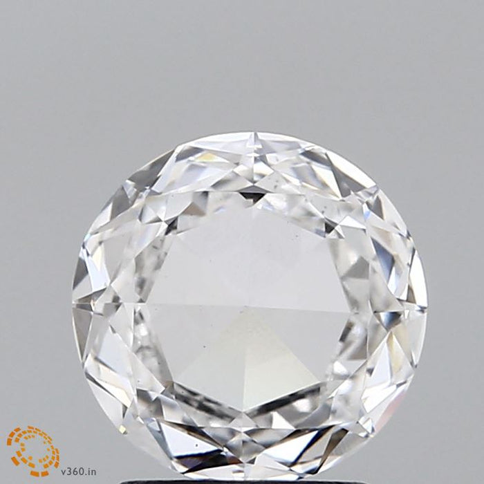 1.43 Carat Round Rose Lab Grown Diamond, Excellent Polish, E Color, VS1 Clarity