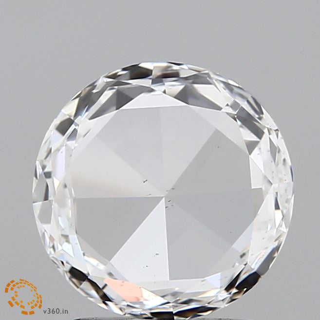 1.60 Carat Round Rose Lab Grown Diamond, Excellent Polish, F Color, VS1 Clarity