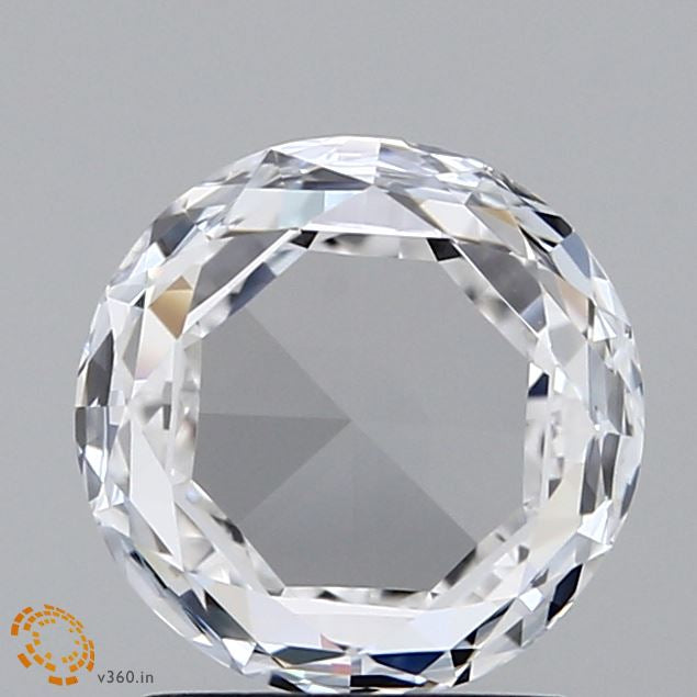 1.70 Carat Round Rose Lab Grown Diamond, Excellent Polish, E Color, VVS2 Clarity