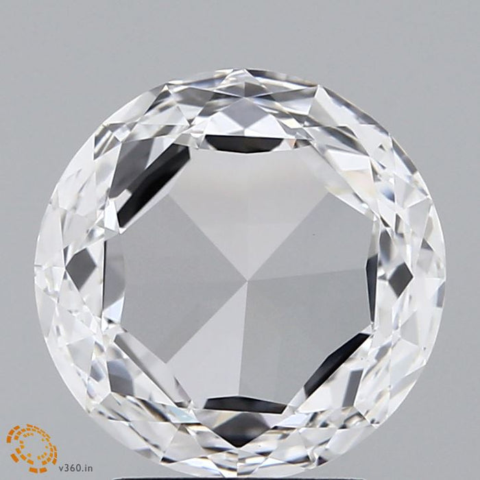 1.91 Carat Round Rose Lab Grown Diamond, Excellent Polish, E Color, VS1 Clarity