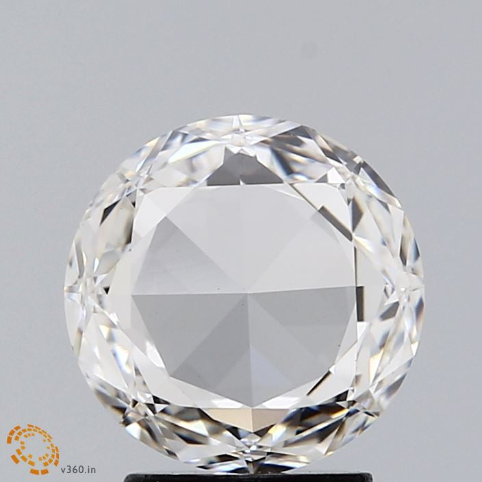 2.02 Carat Round Rose Lab Grown Diamond, Excellent Polish, F Color, VS1 Clarity