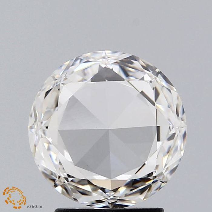 2.02 Carat Round Rose Lab Grown Diamond, Excellent Polish, F Color, VS1 Clarity
