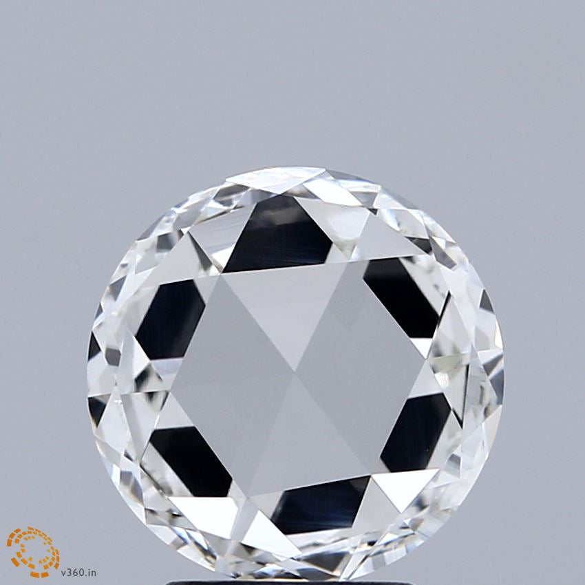 2.06 Carat Round Rose Lab Grown Diamond, Very Good Polish, G Color, VVS1 Clarity
