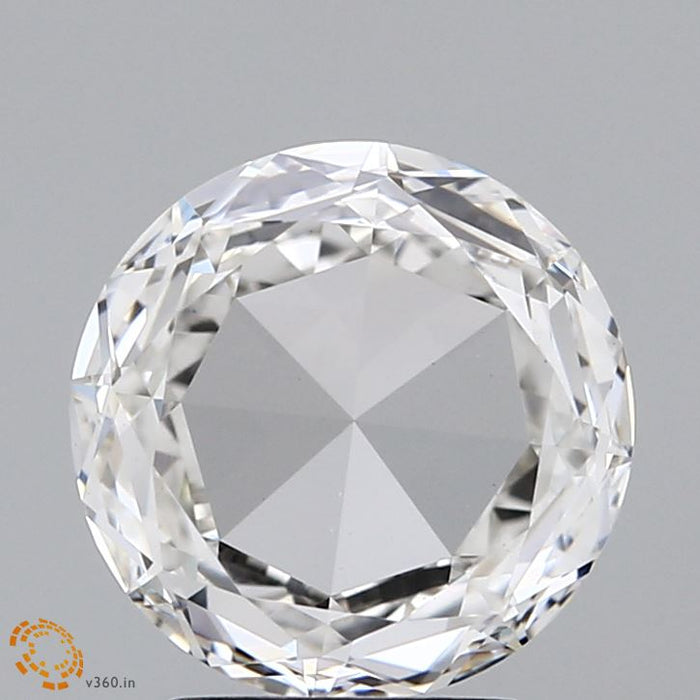 2.16 Carat Round Rose Lab Grown Diamond, Excellent Polish, G Color, VS1 Clarity