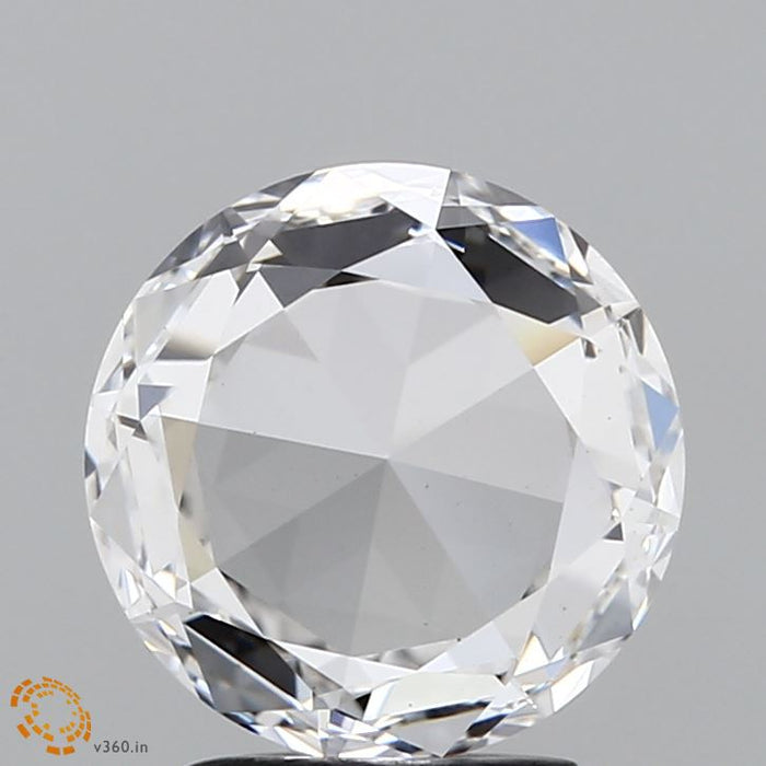2.33 Carat Round Rose Lab Grown Diamond, Excellent Polish, G Color, VS2 Clarity