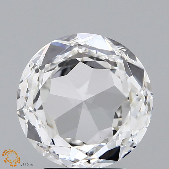 2.41 Carat Round Rose Lab Grown Diamond, Excellent Polish, F Color, VS1 Clarity