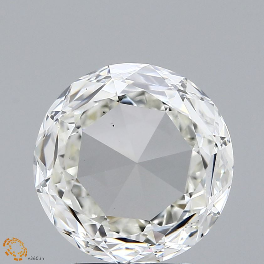 2.86 Carat Round Rose Lab Grown Diamond, Excellent Polish, I Color, VS2 Clarity
