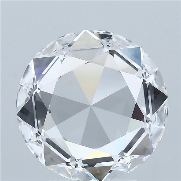 3.09 Carat Round Rose Lab Grown Diamond, Excellent Polish, D Color, VVS2 Clarity