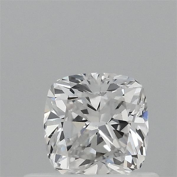 0.54 Carat Square Cushion Lab Grown Diamond, Very Good Polish, E Color, SI1 Clarity