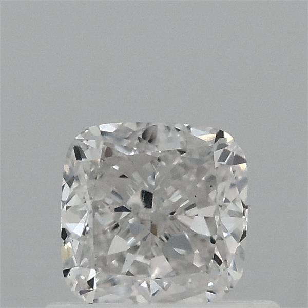 0.59 Carat Square Cushion Lab Grown Diamond, Very Good Polish, D Color, VS2 Clarity