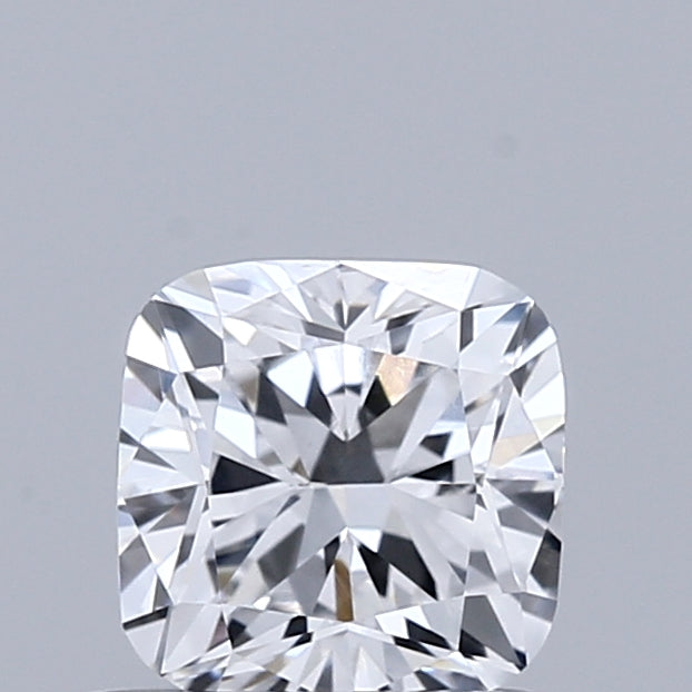 0.69 Carat Square Cushion Lab Grown Diamond, Very Good Polish, D Color, VVS2 Clarity
