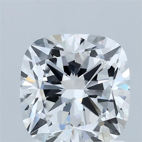 1.51 Carat Square Cushion Lab Grown Diamond, Excellent Polish, E Color, VVS2 Clarity