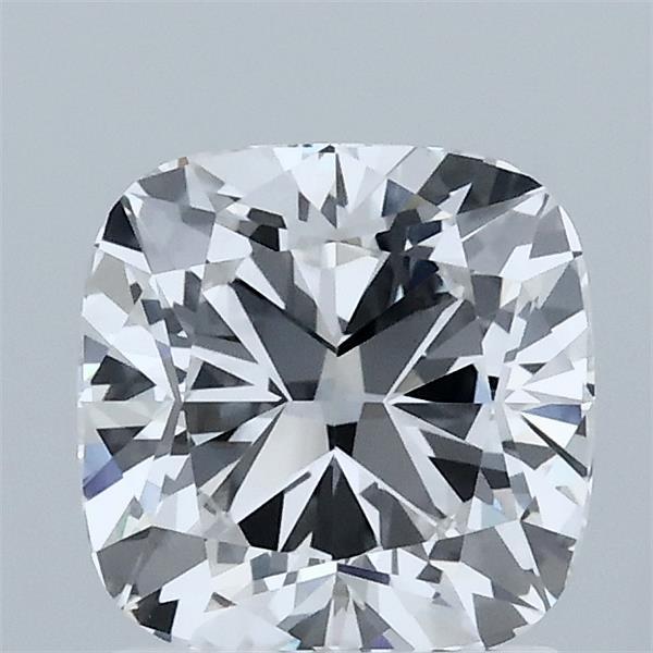 1.53 Carat Square Cushion Lab Grown Diamond, Excellent Polish, D Color, VS1 Clarity
