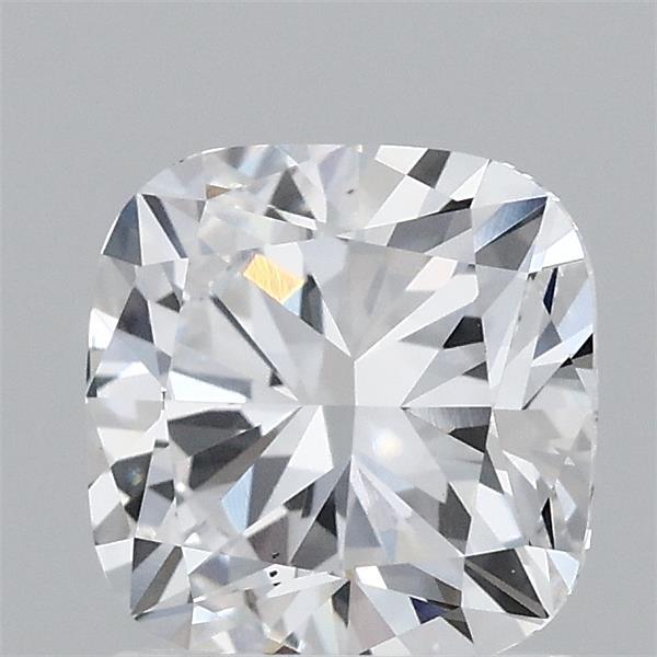 1.57 Carat Square Cushion Lab Grown Diamond, Excellent Polish, D Color, VS2 Clarity