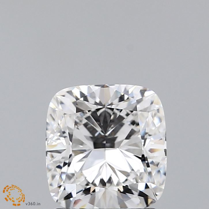 1.72 Carat Square Cushion Lab Grown Diamond, Excellent Polish, E Color, VVS2 Clarity