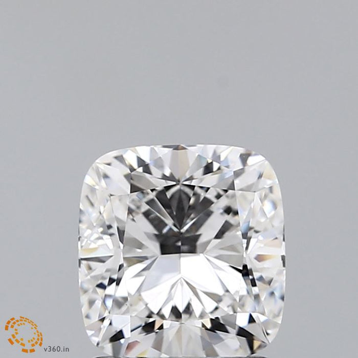 1.72 Carat Square Cushion Lab Grown Diamond, Excellent Polish, E Color, VVS2 Clarity