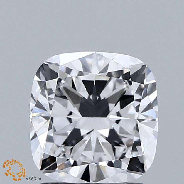 2.00 Carat Square Cushion Lab Grown Diamond, Excellent Polish, D Color, VS1 Clarity