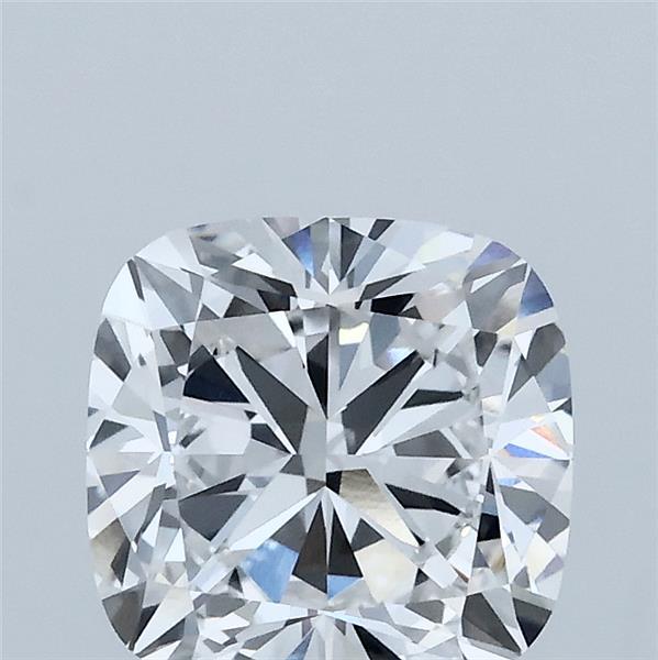 2.00 Carat Square Cushion Lab Grown Diamond, Excellent Polish, D Color, VVS2 Clarity