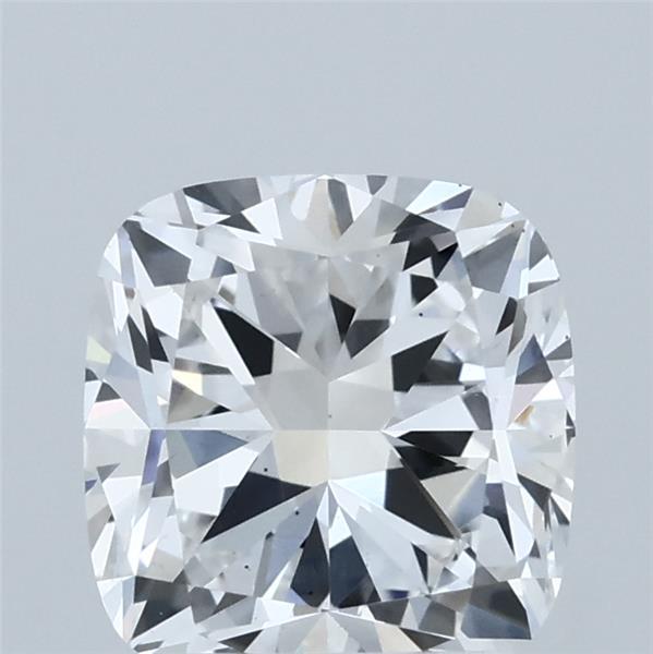2.01 Carat Square Cushion Lab Grown Diamond, Excellent Polish, D Color, VS2 Clarity