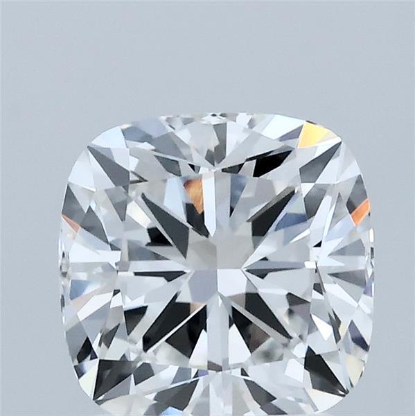 2.03 Carat Square Cushion Lab Grown Diamond, Excellent Polish, E Color, VVS2 Clarity