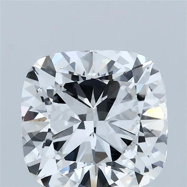 2.05 Carat Square Cushion Lab Grown Diamond, Excellent Polish, E Color, VVS2 Clarity