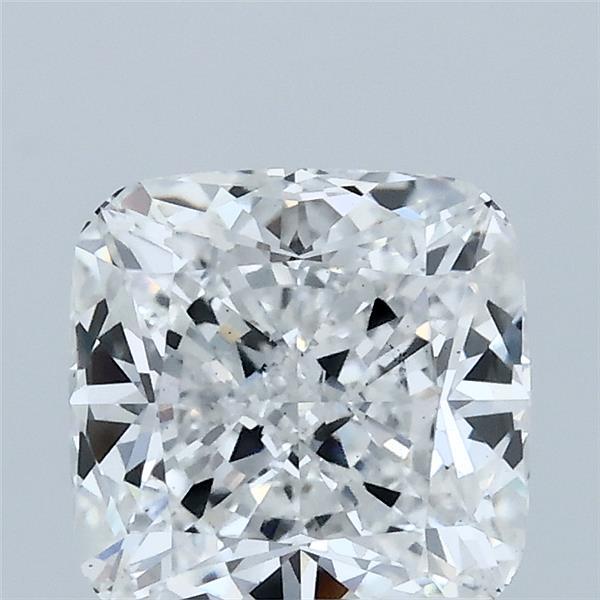2.06 Carat Square Cushion Lab Grown Diamond, Excellent Polish, D Color, VS2 Clarity