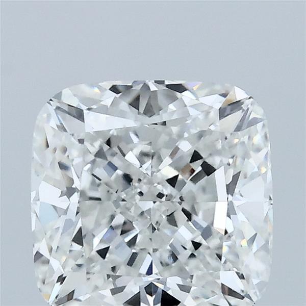 2.06 Carat Square Cushion Lab Grown Diamond, Excellent Polish, E Color, VVS2 Clarity