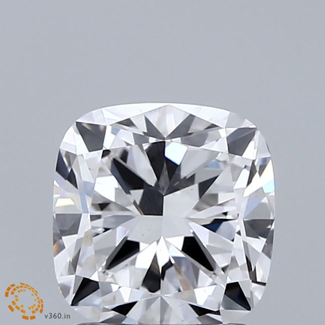2.08 Carat Square Cushion Lab Grown Diamond, Excellent Polish, E Color, VS1 Clarity