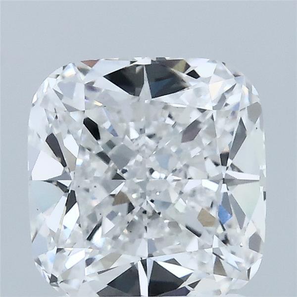 2.09 Carat Square Cushion Lab Grown Diamond, Excellent Polish, E Color, VS1 Clarity