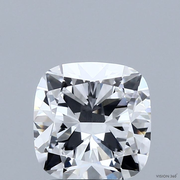 2.10 Carat Square Cushion Lab Grown Diamond, Excellent Polish, D Color, VVS2 Clarity