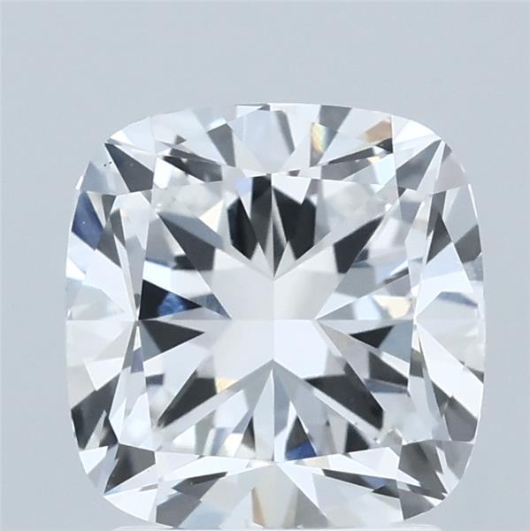2.21 Carat Square Cushion Lab Grown Diamond, Excellent Polish, D Color, VS1 Clarity