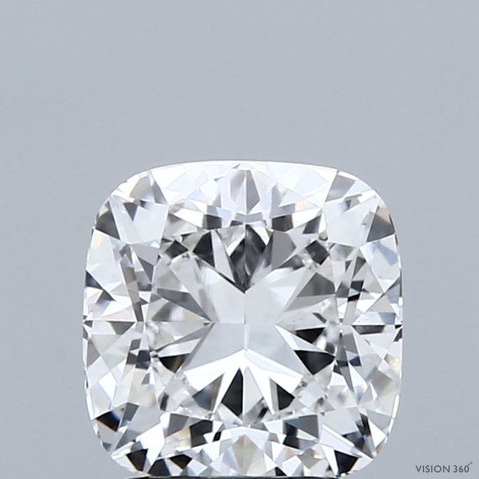 2.23 Carat Square Cushion Lab Grown Diamond, Excellent Polish, E Color, VVS2 Clarity