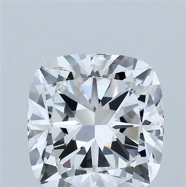 2.27 Carat Square Cushion Lab Grown Diamond, Excellent Polish, E Color, VVS2 Clarity