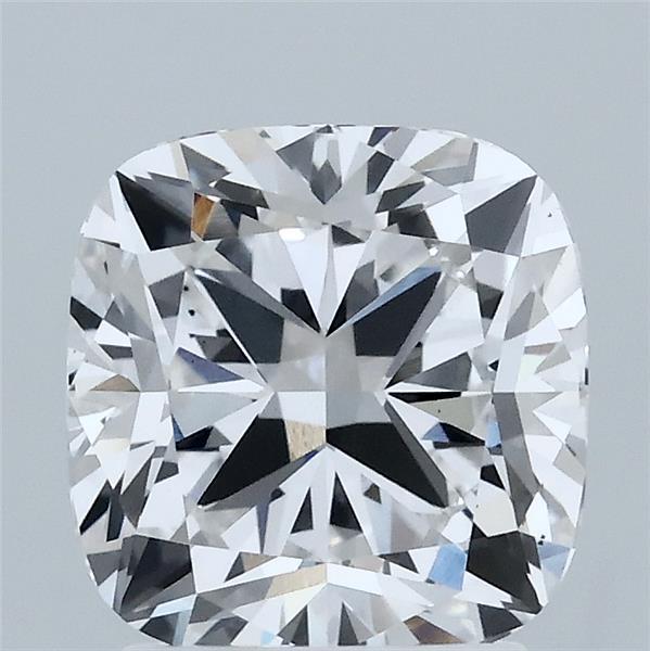 2.41 Carat Square Cushion Lab Grown Diamond, Excellent Polish, D Color, VS2 Clarity
