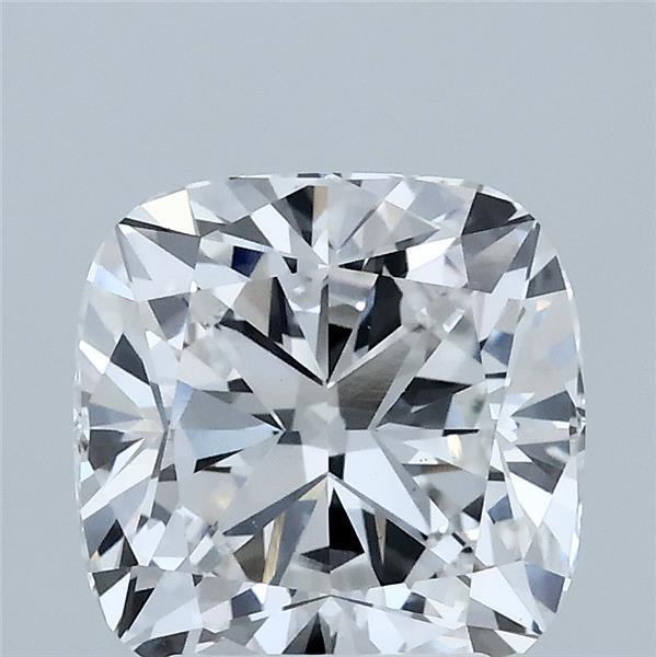 2.50 Carat Square Cushion Lab Grown Diamond, Excellent Polish, E Color, VS1 Clarity