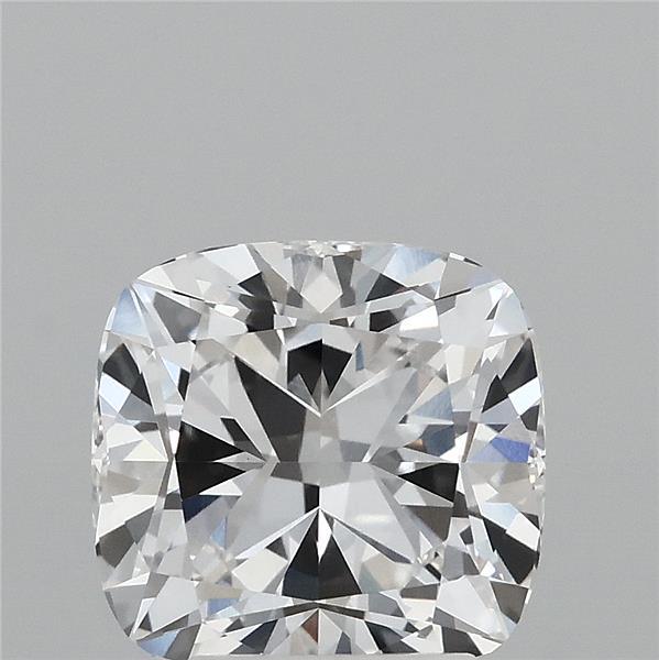 2.59 Carat Square Cushion Lab Grown Diamond, Excellent Polish, D Color, VVS2 Clarity