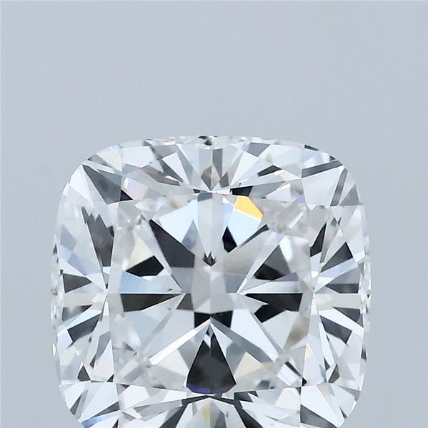 3.04 Carat Square Cushion Lab Grown Diamond, Excellent Polish, E Color, VVS2 Clarity