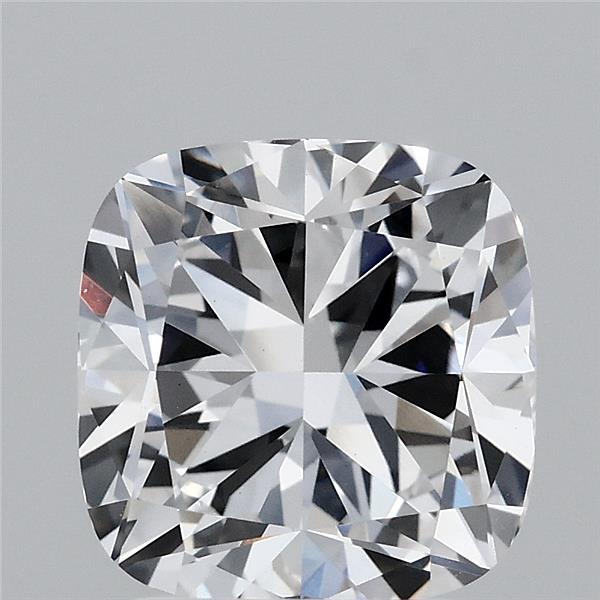 3.11 Carat Square Cushion Lab Grown Diamond, Excellent Polish, D Color, VS1 Clarity