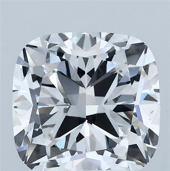 3.22 Carat Square Cushion Lab Grown Diamond, Excellent Polish, D Color, VVS2 Clarity