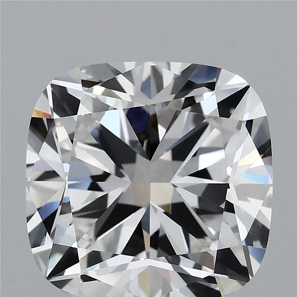4.05 Carat Square Cushion Lab Grown Diamond, Excellent Polish, E Color, VVS1 Clarity