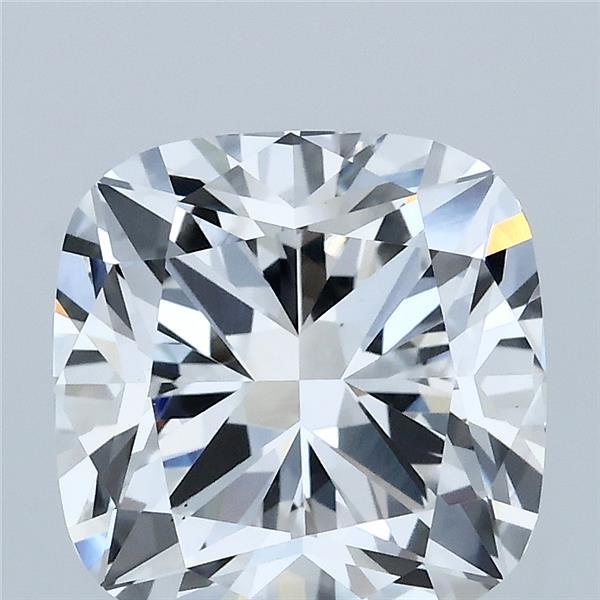 4.32 Carat Square Cushion Lab Grown Diamond, Excellent Polish, E Color, VS1 Clarity