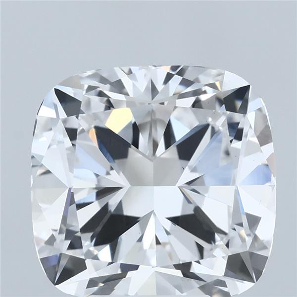 5.50 Carat Square Cushion Lab Grown Diamond, Excellent Polish, D Color, VS1 Clarity
