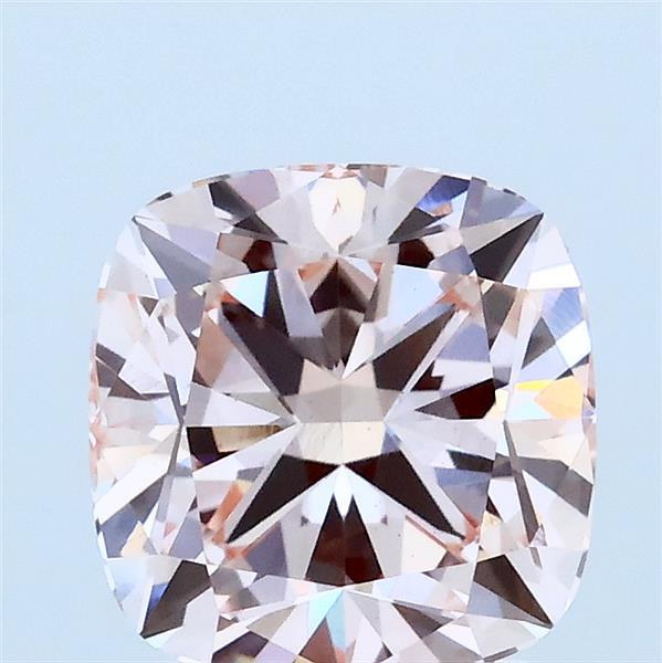2.03 Carat Square Cushion Lab Grown Diamond, Fancy Intense Pink Color, VS1 Clarity