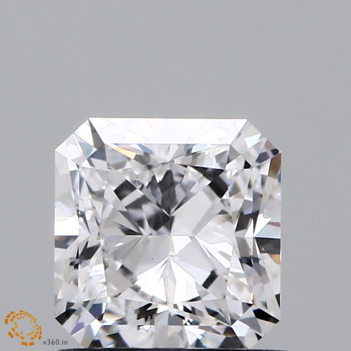 1.02 Carat Square Radiant Lab Grown Diamond, Excellent Polish, D Color, VVS2 Clarity