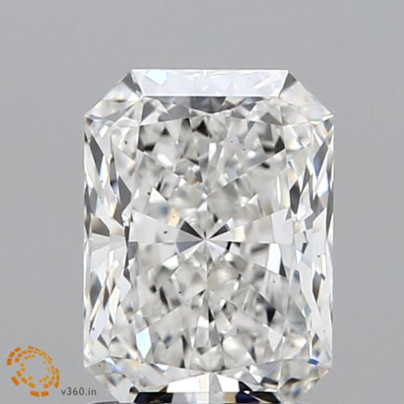 1.40 Carat Square Radiant Lab Grown Diamond, Excellent Polish, F Color, VS2 Clarity