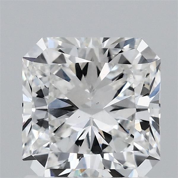 1.52 Carat Square Radiant Lab Grown Diamond, Excellent Polish, F Color, VS2 Clarity