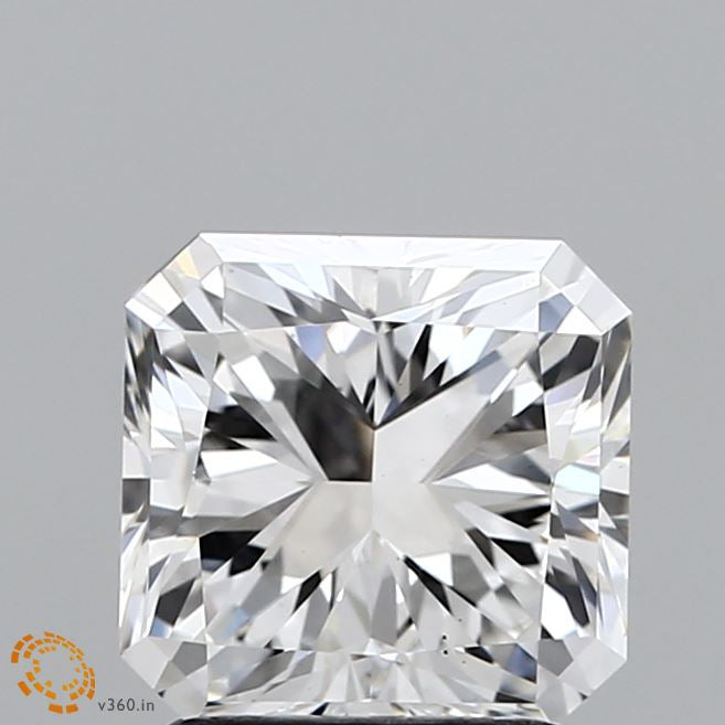 2.00 Carat Square Radiant Lab Grown Diamond, Excellent Polish, F Color, VS1 Clarity